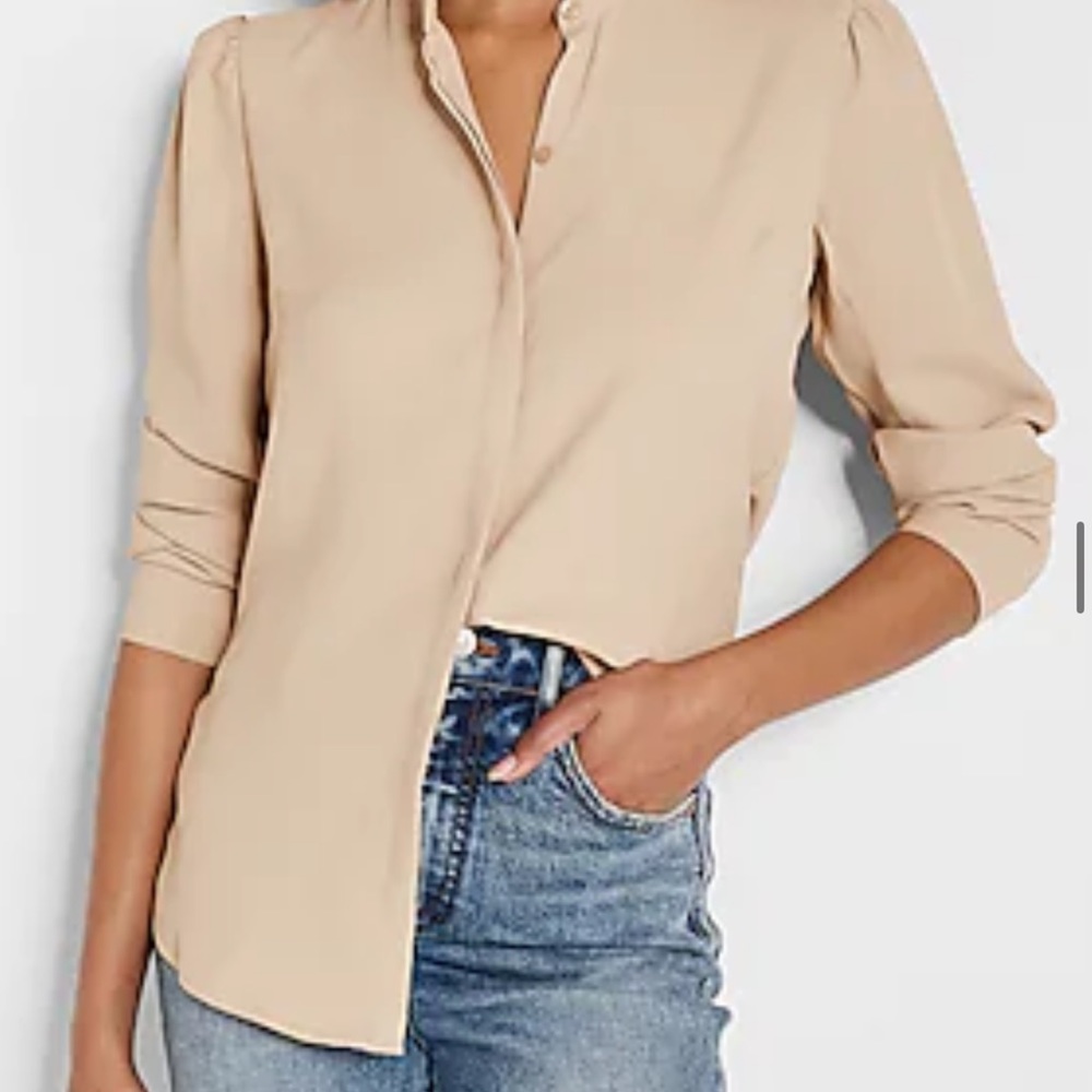Gorgeous White Ruffle High Neck Collar Blouse XS - Picture 3 of 8